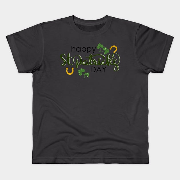 Happy st patrick day Kids T-Shirt by houssem